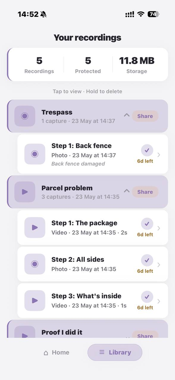 Pocket Proof library — light mode