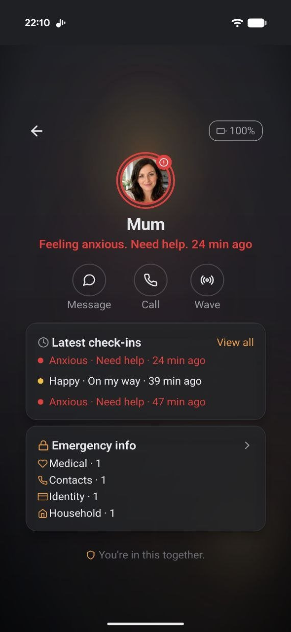 Suracode member profile — dark mode